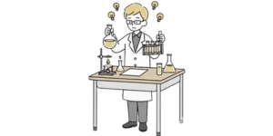 高校の評定を向上させるために数学や他の教科の勉強を頑張る高校生のイラスト